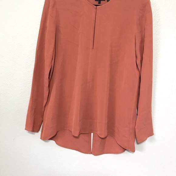 Theory Silk Slit Tunic size S pink russet T115 - Picture 9 of 12